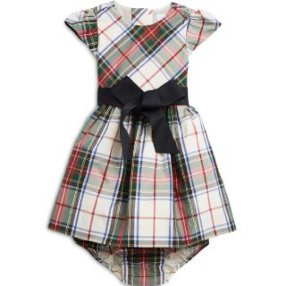 Ralph Lauren Girls' Plaid Dress & Bloomers Set - Baby